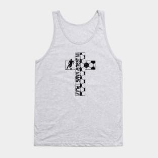 In Jesus Name I Play Christian Soccer Cross Tank Top